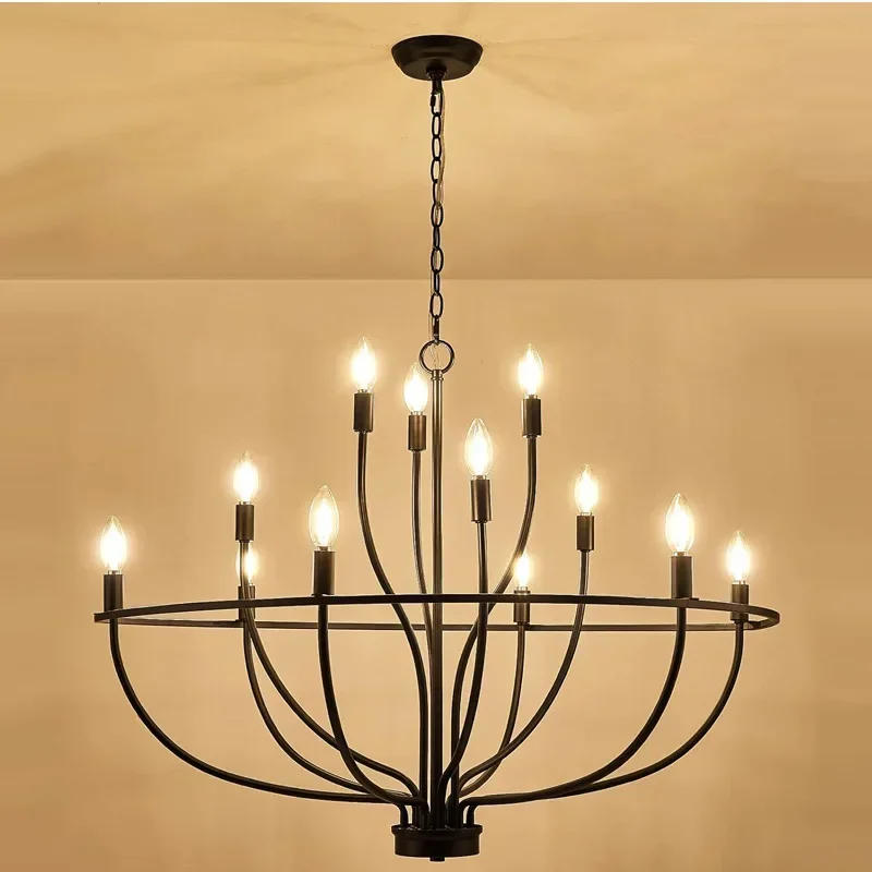 Description Picture 3 of itemRetro Style Living Room Coffee Ta Ble Ceiling Chandelier Pendant Modern Dining Room Decor Light Ring Light Decoration Home Iron