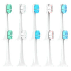 12pcs Replaceable For XIAOMI MIJIA T300/500/700 Brush Heads Sonic Electric Toothbrush Soft DuPont Bristle Brush Vacuum Nozzles