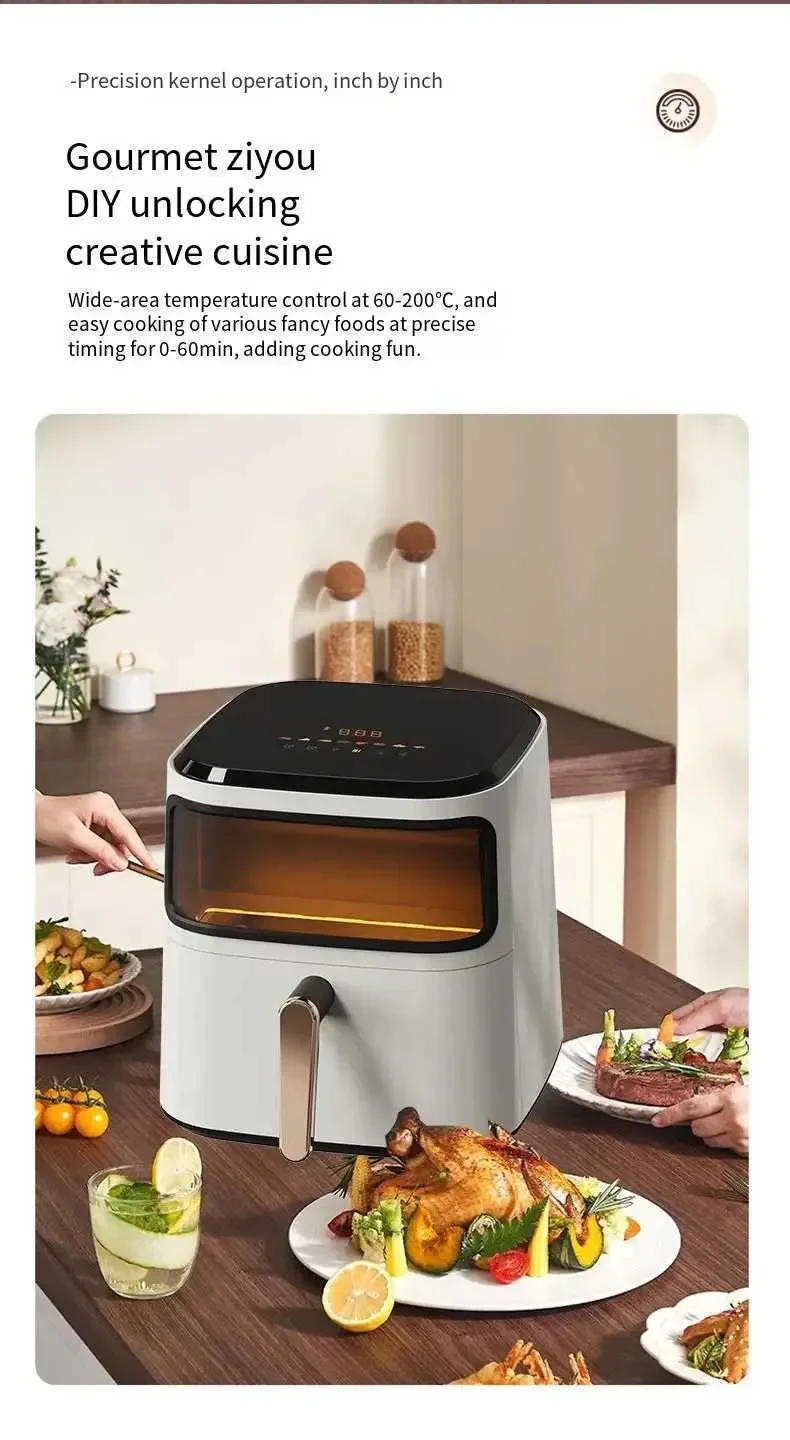 Description Picture 5 of item6.5L Electric Air Fryer Oil-free Automatic Household Kitchen 360°Baking Convection Air Fryer Oven Deep Fryer without Oil