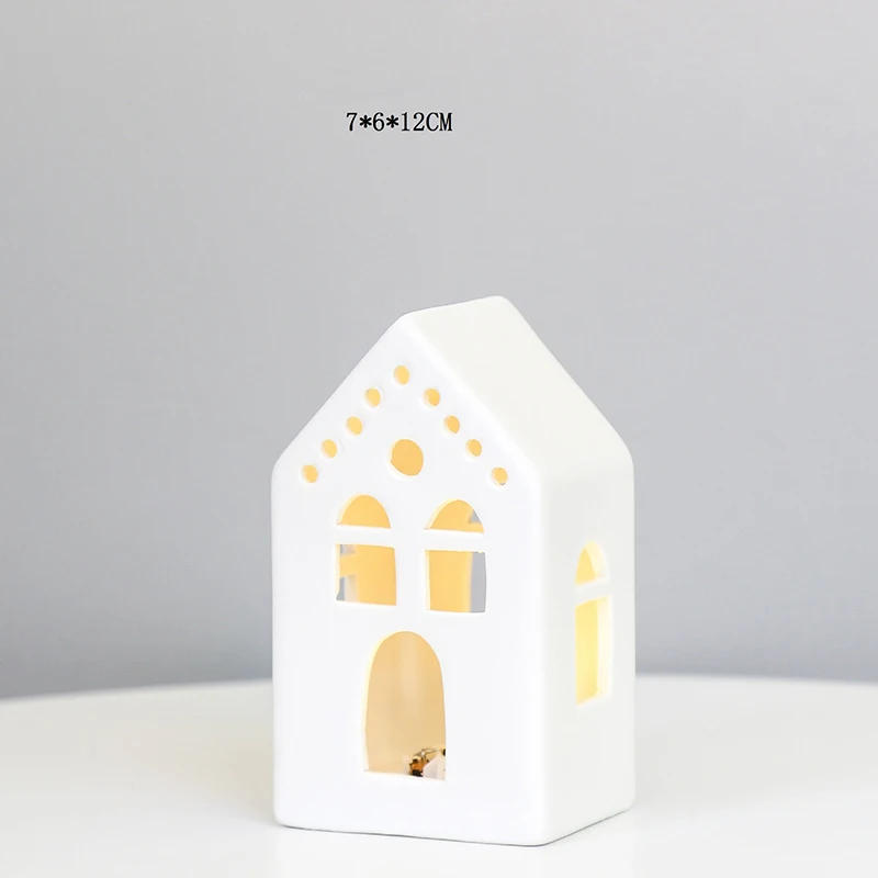 Description Picture 6 of itemModern Lantern House Candle Lanterns Vintage Lantern Decor for Halloween, Christmas, Home Decor, Tabletop, Fireplace Shelf Decor