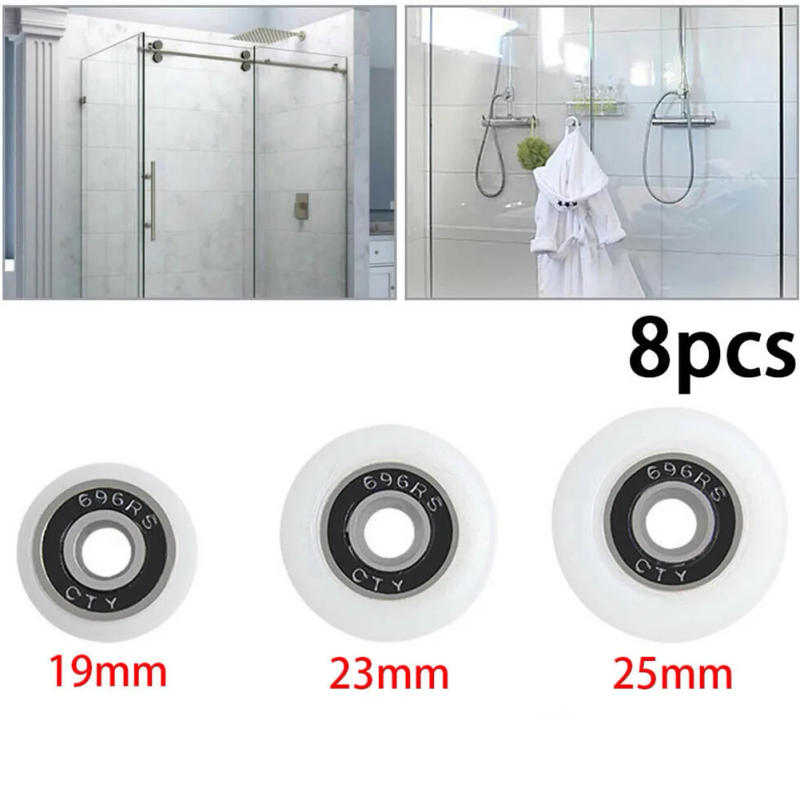 Description Picture 3 of item8Pcs Shower Door Roller Runner Wheels 19/23/25mm Bathroom Shower Sliding-Door-Roller-Wheel-Runners-Roller Fastener Pulley Wheels
