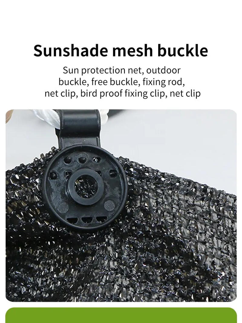 Description Picture 2 of item50Pcs Shade Cloth Clips Shade Fabric Clamps Grommets For Net Mesh Cover Sunblock Fabric In Garden Backyard Greenhouse Fixer