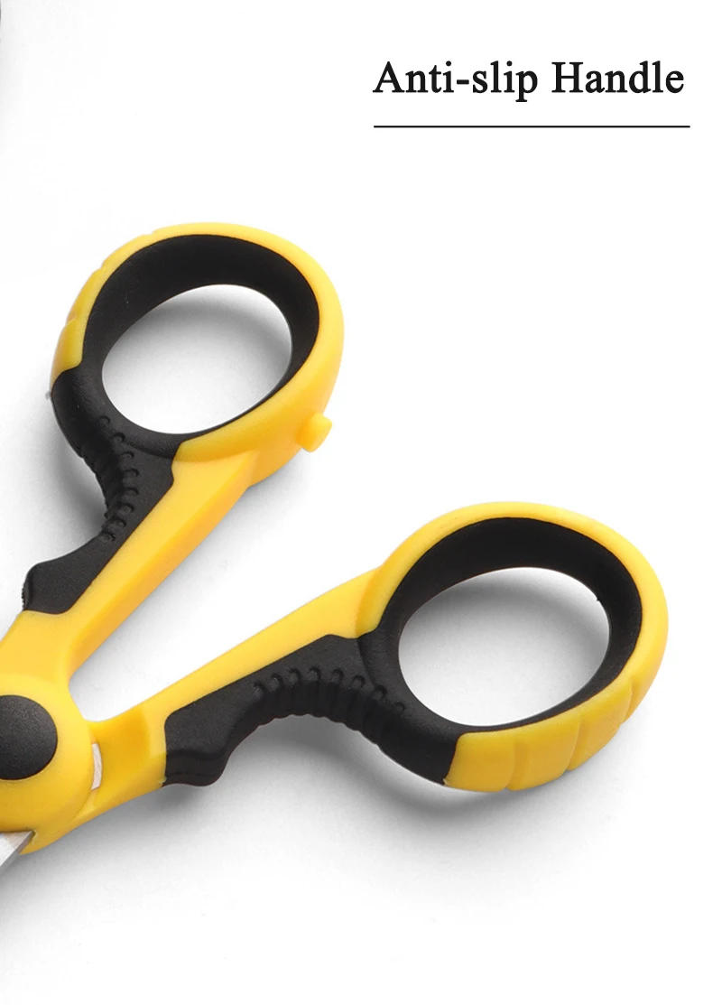 Description Picture 6 of itemElectrician Scissors High Carbon Steel Industrial Strong Wire and Cable Scissors Non-slip Manual Electrician Stripping Scissors