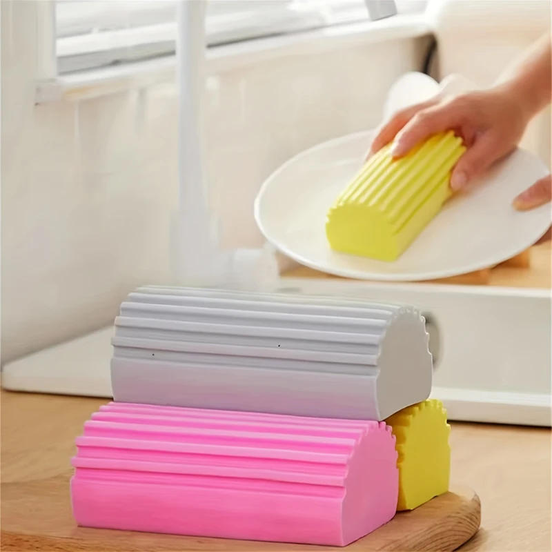Description Picture 2 of itemReusable Washable Sponges Catches Dust Clean Powder Brush Duster Set Magical Tool Cleaning Blinds Vents Radiators Mirrors Window
