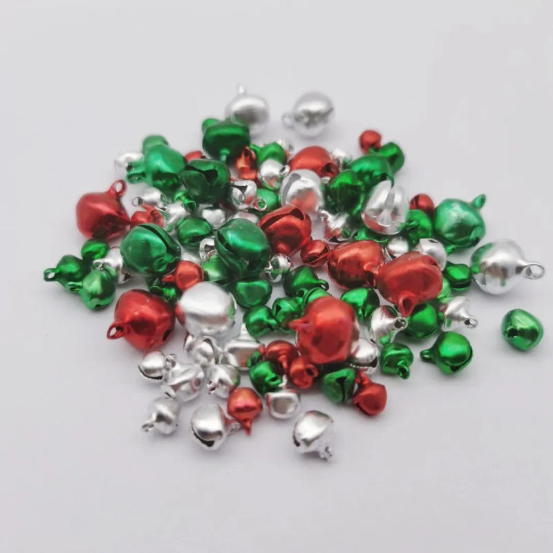 Description Picture 4 of item100pcs Aluminium Jingle Bells Charms Lacing Bell Christmas Decorations DIY Jewelry Making  Xmas Crafts Embellishments 6-12mm