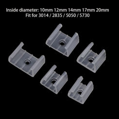 20PCS 10/12/14/17/20mm LED Strip Fix Clips Connector For Fixing 2835 Neon Light 220V COB Plastic Buckle Flexible Accessories