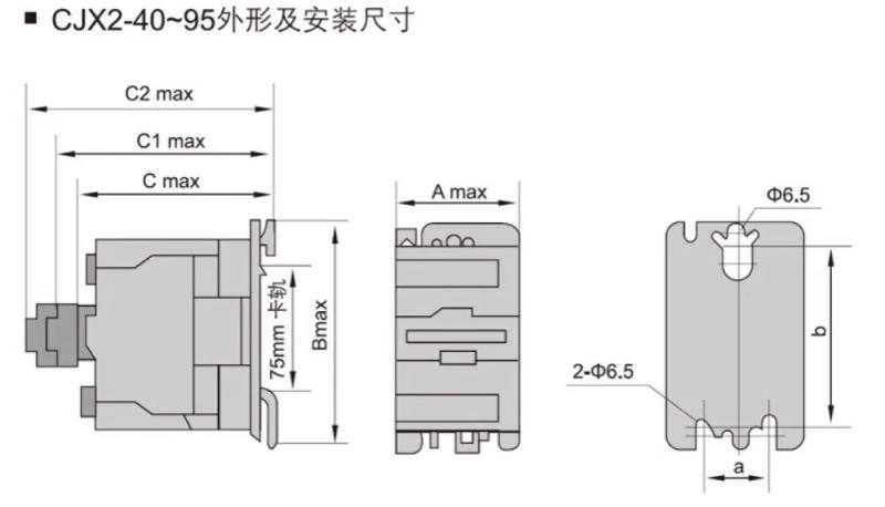 Description Picture 2 of itemCJX2-1810 LC1 AC Contactor 18A 3 Phase 3-Pole NO Coil Voltage 380V 220V 110V 36V 24V 50/60Hz Din Rail Mounted 3P+1NO Normal Open