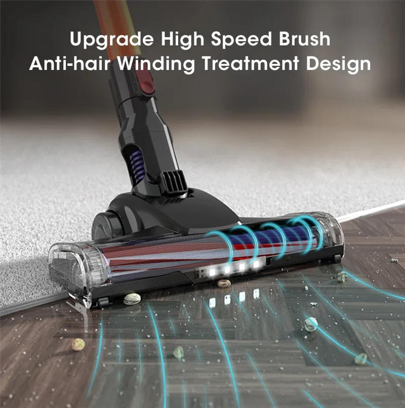 Description Picture 5 of item10kPa Handheld Wireless Vacuum Cleaner Hard Floor Cordless Stick Vacuum Cleaner Dual Motor LED Electric Sweeper 220V