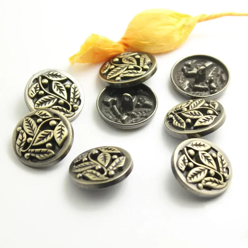 Description Picture 6 of itemAntique Bronze Brushed Metal Button, Windbreaker Button, Retro Decoration, Flatback Embellishments, Wholesale, 18-40mm, 10Pcs