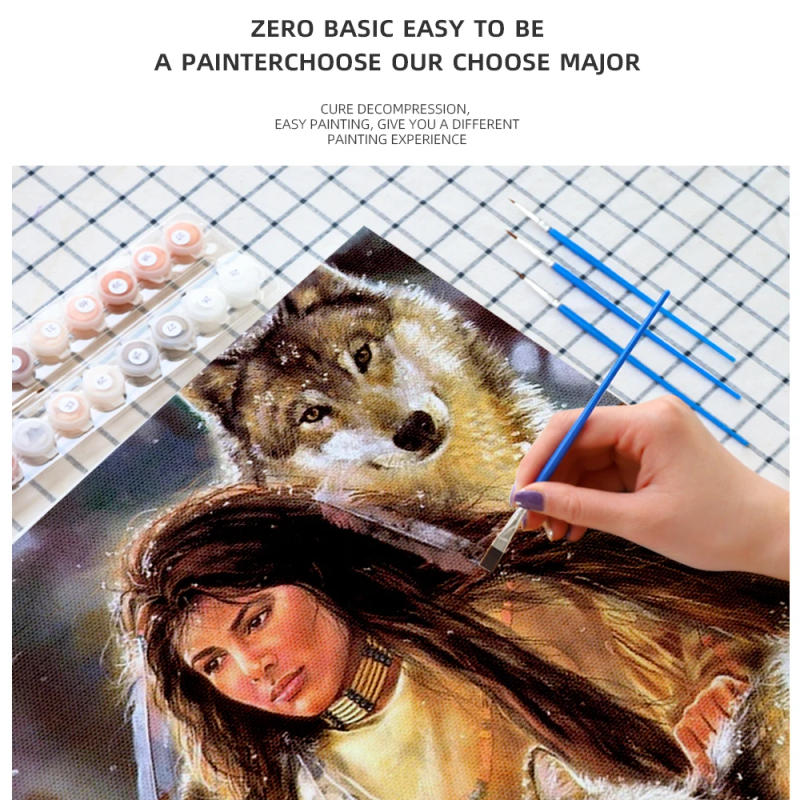 Description Picture 3 of itemPainting By Numbers Flower Field Diy Oil Package Coloring By Number Adults Kits On Canvas Sunflowers Picture Home Wall Decor