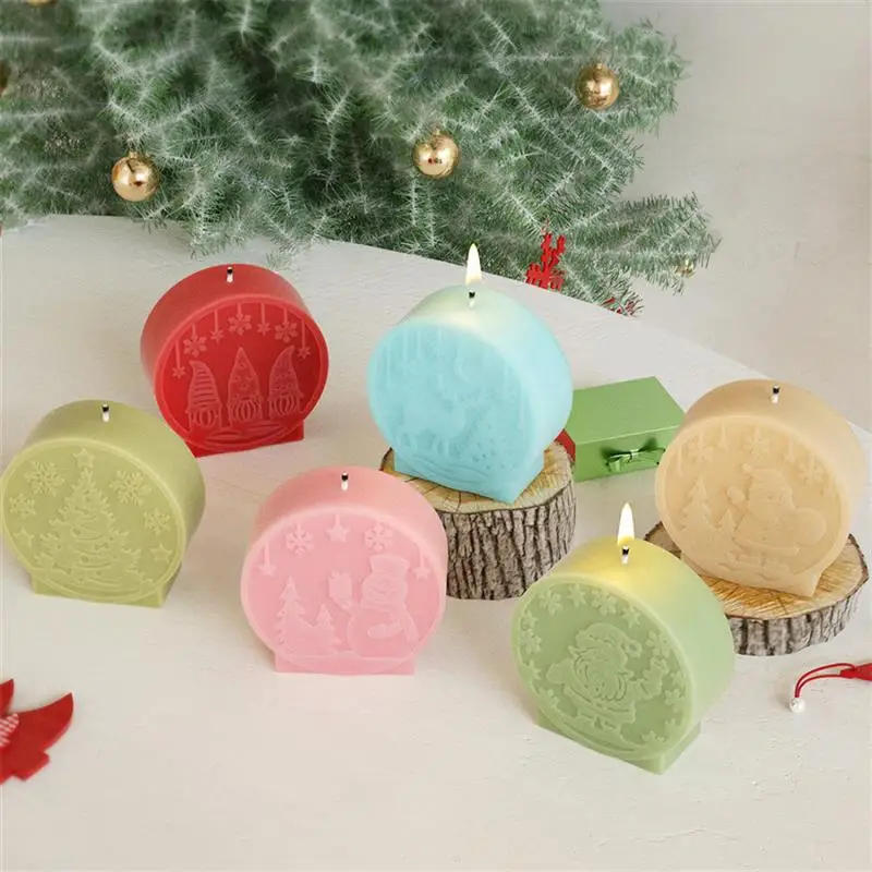 Description Picture 6 of itemChristmas Silicone Candle Mold DIY Epoxy Resin Handmade Aromatherapy Soap Relief Elk Santa Claus Home Festival Decor Crafts Mold