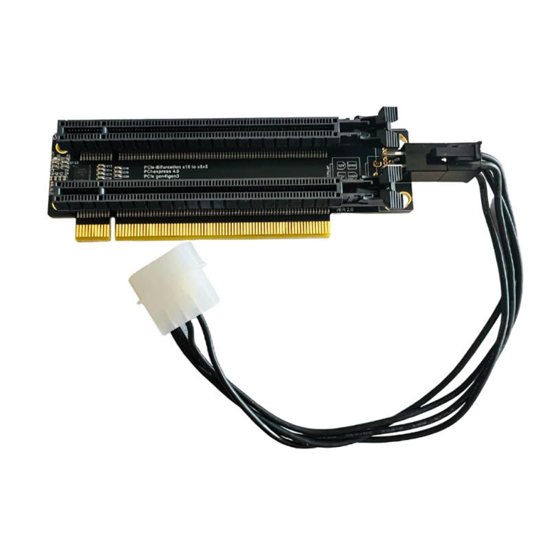 Description Picture 3 of itemPCI-Express 4.0 3.0 x16 1 to 2 Expansion Card Gen4 Gen3 Split Card PCIe-Bifurcation x16 to x8x8 20mm Spaced Slots