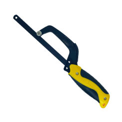 Heavy Duty Mini Hacksaws Aluminum Frame Compact Hack Metal Cutter 10" Flexible Bi-Metal HSS Saw Blade for Woodworking Hand tool