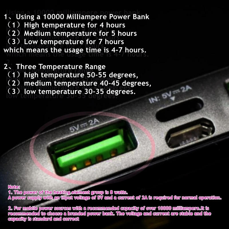 Description Picture 6 of item4 Areas Electric Heated Sleeping Bag Down Cotton Pads 3Gear USB Heat Ultralight Outdoor Camping Mattress Thermal Pad Heating Mat