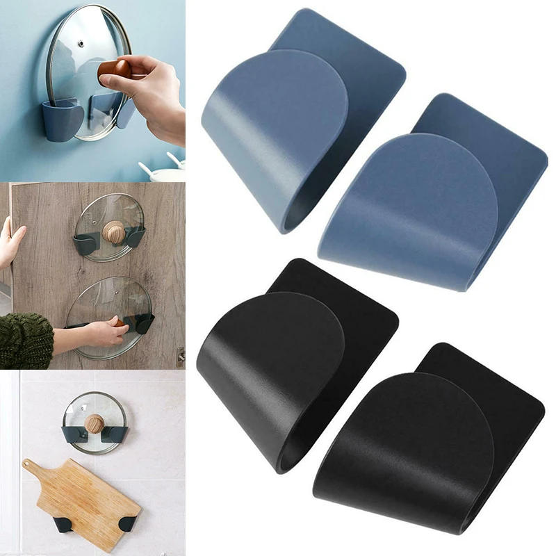 Description Picture 2 of itemPot Lid Holder Wall Mounted Hanging Holders for Pan Pot Cover Racks Cabinet Door Pan Lid Organizer Kitchen Storage Rack