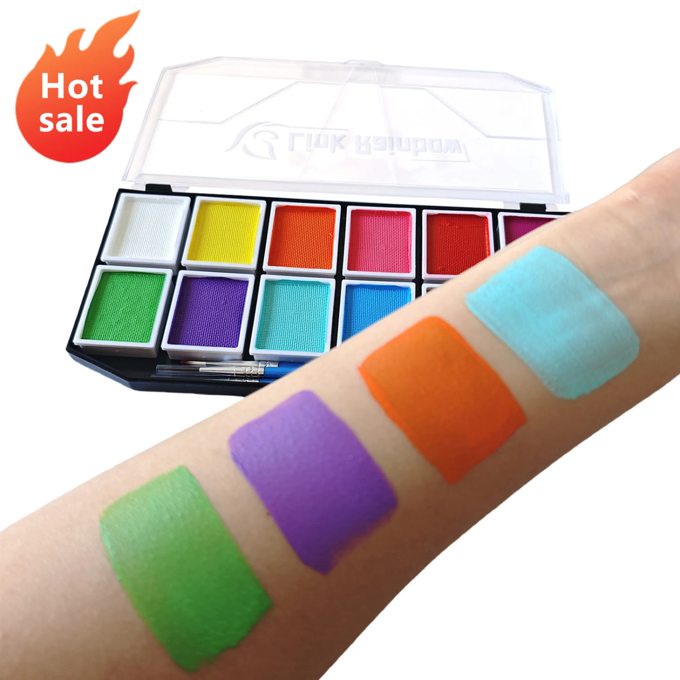 Description Picture 4 of item30g Face Paint Professional Matter UV Colors Water Based Makeup Eyeliner Neon Body Art