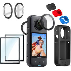 Frame Cage for Insta360 X3 Panoramic Action Camera Dustproof Silicone Protective Case Lens Protector for Insta360 X3 Accessories