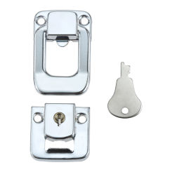 Luggage Flight Case Square Lock with Key Spring Latch Catch Toggle Locks Hasp for Sliding Door Window Tools Box Hardware 48*31mm