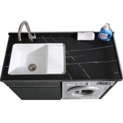 Hot Sale Bathroom Furniture Laundry Sink Cabinet Combo Waterproof Washing Machine Cabinet