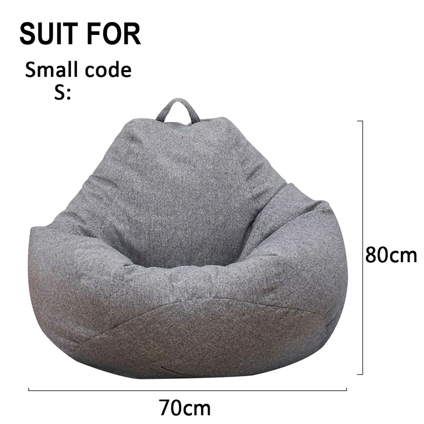 Description Picture 5 of itemLarge Small Lazy Sofa Cover Chairs Without Filler Linen Cloth Lounger Seat Bean Bag Pouf Puff Couch Tatami Living Room