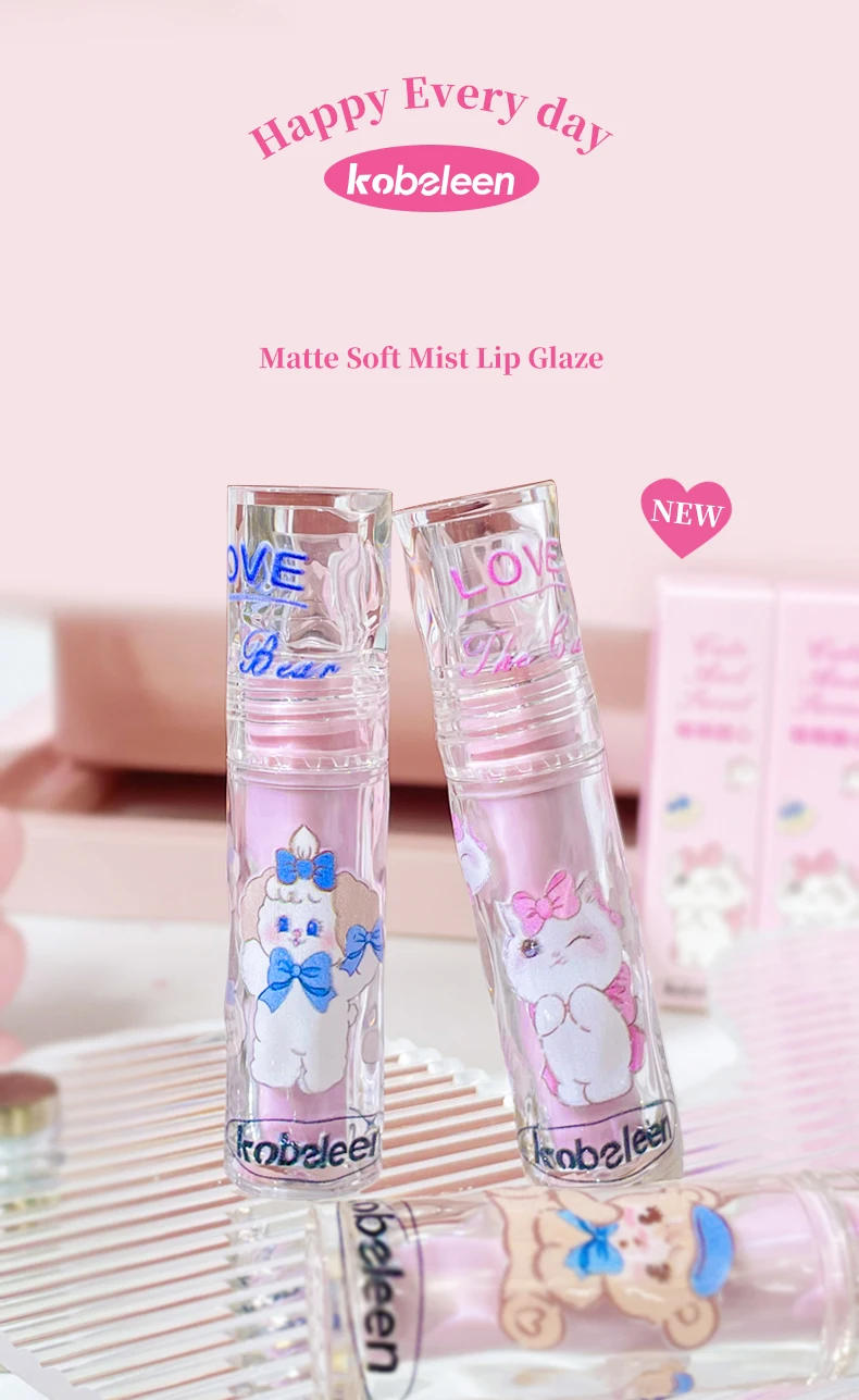 Description Picture 3 of itemLip Gloss Matte Velvet Lip Mud Nude Matte Peach Pink Lipstick Red Lip Glaze Korean Waterproof Lips Tint Lasting Makeup Cosmetics