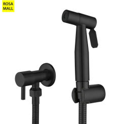 Black Single Cold Water Toilet Bidet Sprayer Faucet Bathroom Stainless Steel 304 Nickel Shower Bidet Wall Mounted Woman Cleaner