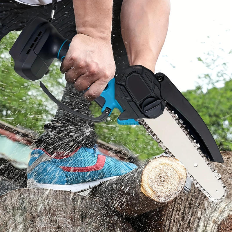 Description Picture 4 of itemMini Chainsaw Cordless 6-Inch With 2x5500mAh Battery, Handheld Chainsaw For Makita 18V Battery, Portable Electric Chainsaw