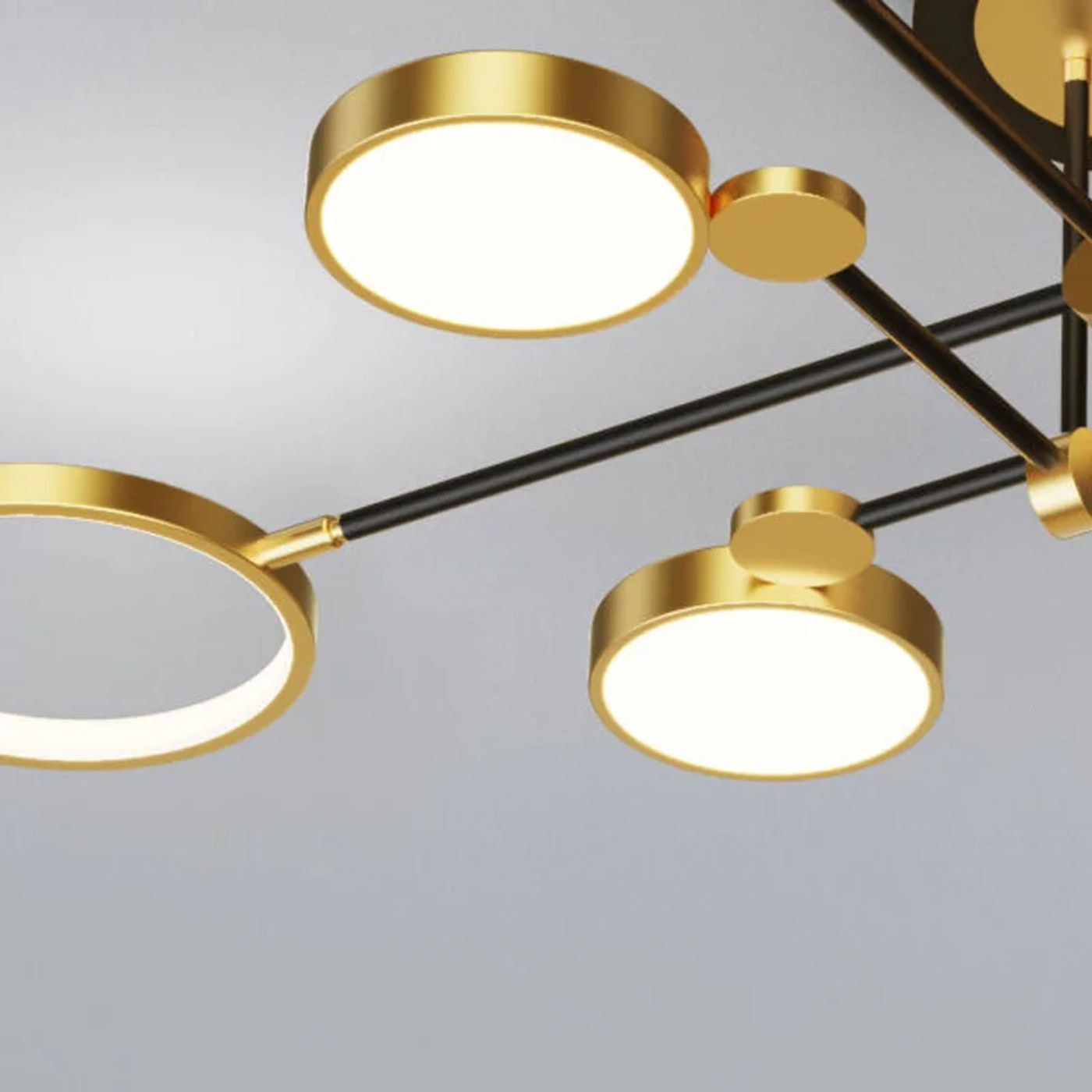 Description Picture 4 of itemZK50 New Modern LED Ceiling Chandelier Lighting For Living Room Bedroom Gold Frame Aluminum Dropshipping Indoor Fixture Light