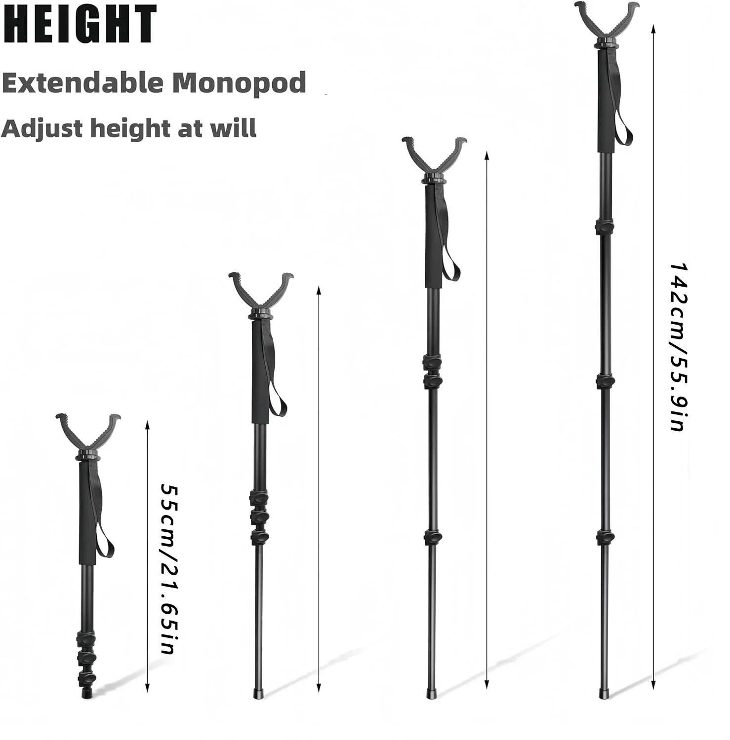 Description Picture 4 of itemMonopod Shooting Stick and Gun Rest - Versatile Hunting Accessories with Adjustable Height Tactical Gun Portable Tripod Stand