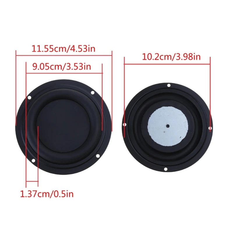 Description Picture 6 of itemUniversal Woofer Radiator Bass Passive Speaker 2/3/4inch Low Frequency Loudspeaker Diaphragm Vibration Plate DIY