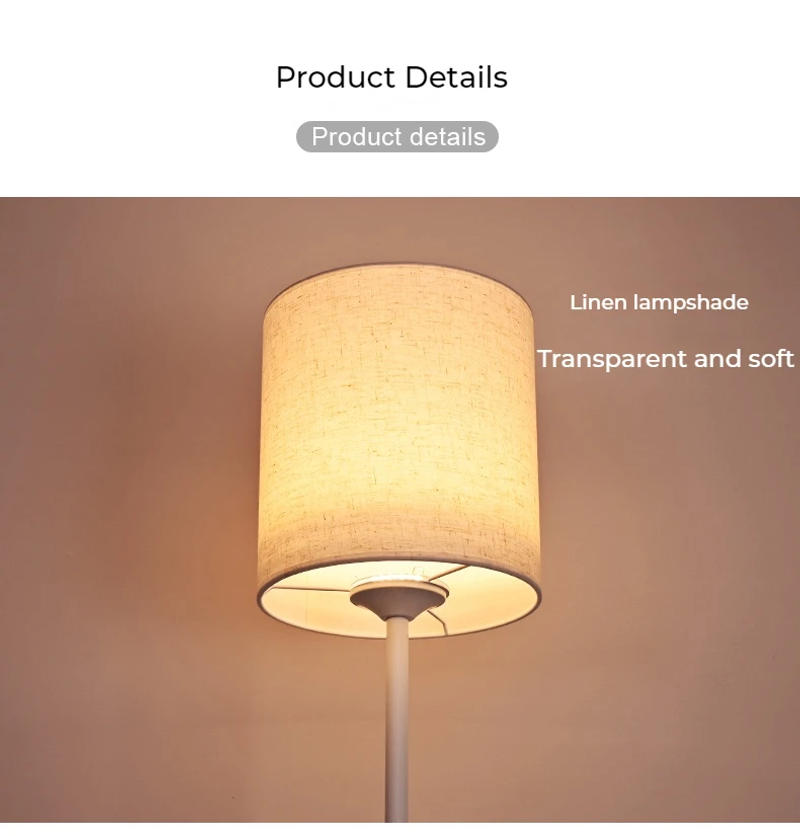 Description Picture 3 of itemModern Simple Living Room Sofaside Floor Lamp Vertical Led Bedroom Bedside Atmosphere Lights Lighting button Switch Luster Lamps