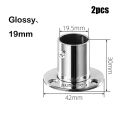 2PCS Wardrobe Bracket Stainless Steel Rod Socket Flange Rod Holder Closet Rod End Support 19-32mm Shower Curtain Rod Holder