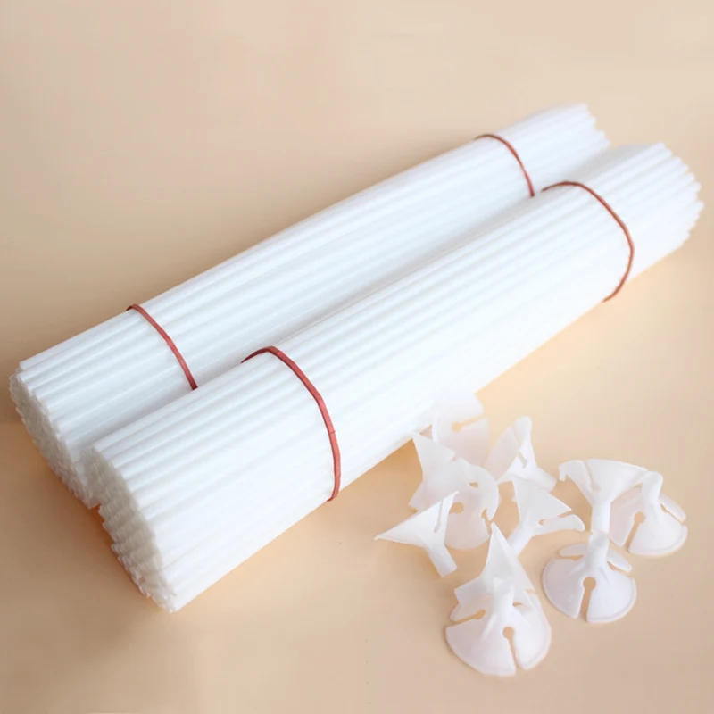 Description Picture 2 of item20/40/60pcs 30cm Clear Latex Balloon Stick with Cups Plastic Balloons Holder Stick for Wedding Birthday Decor Ballon Accessories