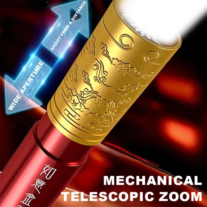 Description Picture 3 of itemNewest LED Flashlight Black Myth WuKong Golden Cudgel Stick Hand Torch USB Rechargeable Flashlight Outdoor Emergency Light