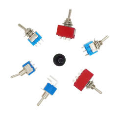 2PCS 6mm Switches Miniature Toggle Switch Single Pole Double Throw Mini Waterproof Cap Smart Micro Switch Electronic Gadgets 6A