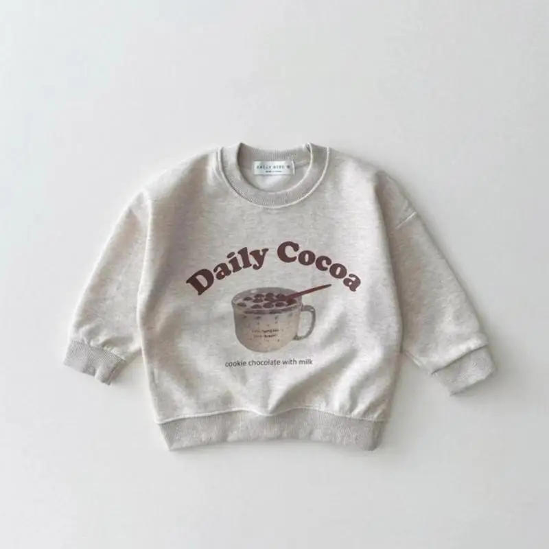 Description Picture 4 of itemInfant Autumn Loose Cartoon Sweatshirts Baby Girls Fashion Bread Long Sleeves Tops Toddler Boys New All-match Cotton Tees