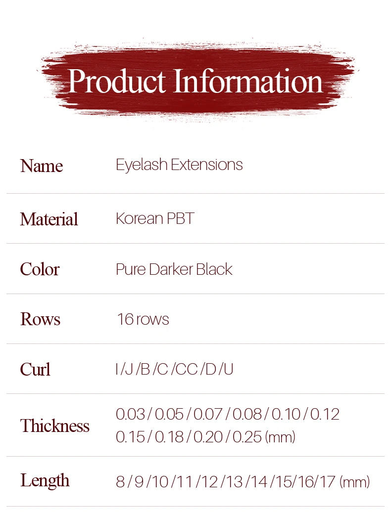 Description Picture 4 of itemSONG LASHES New Products 0.02 Thickness Easy Pick Up Pure Dark Black  Eyelash Extension False Eyelash Extensions Soft Thin Tip