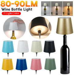 Wireless Wine Bottle Lamp Type-C Charging Touch Control Wine Bottle Light Dimming LED Table Lamp Bar Cafe Atmosphere Night Light