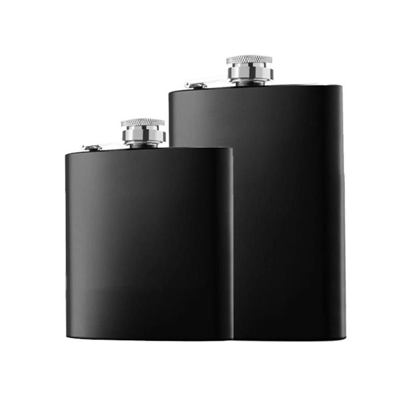Description Picture 4 of item6/8oz Hip Flask Camping Fishing Liquor Pocket Replacement Spare Parts Stainless Steel Accessories Black Whiskey