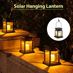 Outdoor Waterproof Solar Lanterns Lights Warm Camping Umbrella Lamp Table Decoration for Garden Patio Floor Tree Mission Lights