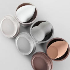 Empty Coffee Cup Shape Beauty Sponge Holder Powder Puff Display Stand Powder Sponge Stand Storage Case Cosmetic Dry Box