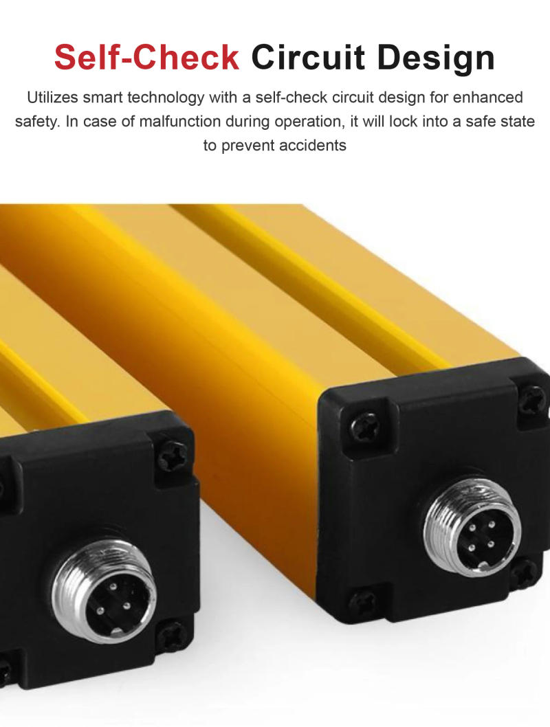 Description Picture 5 of itemSafety Light Curtain Sensor 8/10/12/14 Beam 20mm/40mm Resolution NPN/PNP Output for Press Brake Hand Protection