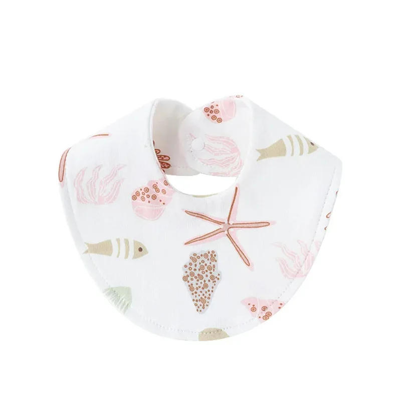 Description Picture 3 of item3Pcs/lot Baby Bibs Girls Boys Burp Cloth Cartoon Print Saliva Towels for Newborn Cotton Infant Bib Absorbent Toddler Accessories