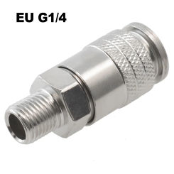Pneumatic Fitting European Standard EU Euro Type Quick Coupling Connector Coupler For Air Compressor 1/4 Male Thread