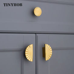 DIY Semi-Circular Shape /Door Knob European Antique Furniture Handles Sector Drawer Pulls Kitchen Cabinet Gold Knobs and Handles