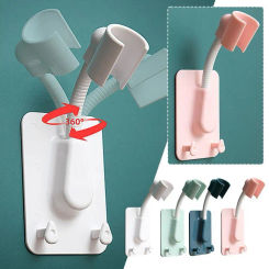 Shower Head Bracket Non-punch-free Adjustable Universal Shower Holder Suction Cup Bathroom Base Wall Mount Bracket Accessory