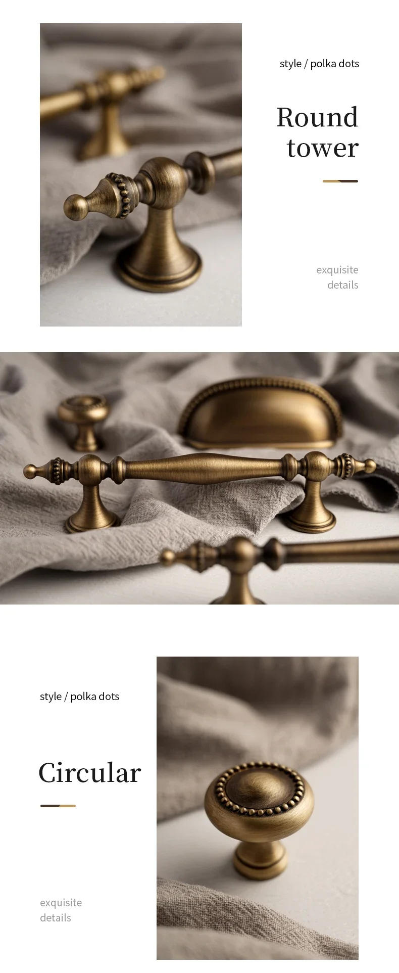 Description Picture 3 of itemAntique Bronze Solid Brass Cabinet Handles Wardrobe Pull Cupboard Door Knob Kitchen Accessories Retro Furniture Hardware
