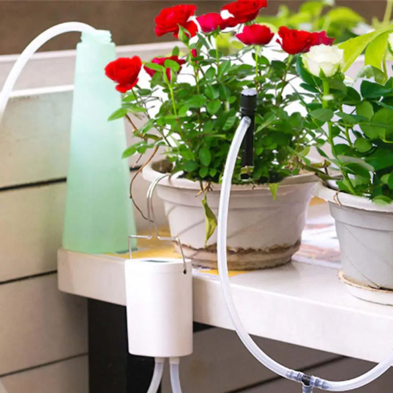 Description Picture 3 of itemPump Automatic Drip Irrigation System Greenhouse Watering Timer Garden Water Pump Controller Potted Plant Watering Device