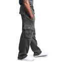 Sweatpants Men Cargo Pants Elastic Waist Trousers Male Comfort Joggers Sports Trousers Loose Solid Plus Size Men Clothing