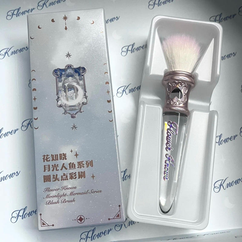 Description Picture 6 of itemFlower Knows Swan Ballet Moonlight Mermaid Brush Collection Shimmering Glowing Pearlescent Powder Vegan Longlasting Makeup Tools